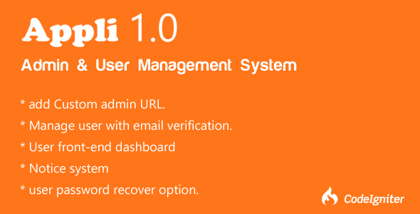 Appli - Admin and User Management System PHP Scripts